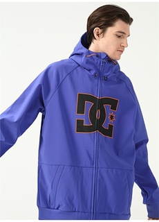Синяя мужская лыжная куртка с капюшоном и рисунком Dc Shoes