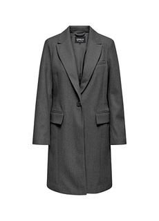 Темно-серое женское кашемировое пальто Only