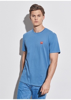 Синяя мужская футболка с круглым вырезом Wrangler