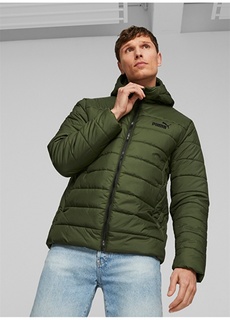Зеленое мужское пальто с воротником-стойкой Puma