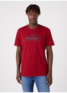 Красная мужская футболка с круглым вырезом Wrangler
