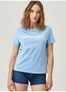 Синяя женская футболка с круглым вырезом Wrangler
