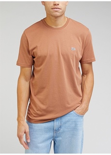 Мужская футболка с круглым вырезом корицы Lee