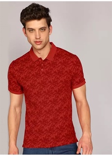 Однотонная красная мужская футболка-поло Levis
