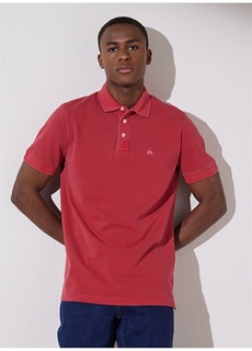 Красная мужская футболка с воротником поло Brooks Brothers