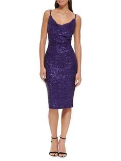 Облегающее платье с пайетками Guess Purple