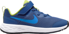 Кроссовки Nike Revolution 6 PS &apos;Mystic Navy Atomic Green&apos;, синий