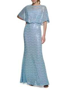 Платье-накидка Vince Camuto с пайетками, голубой