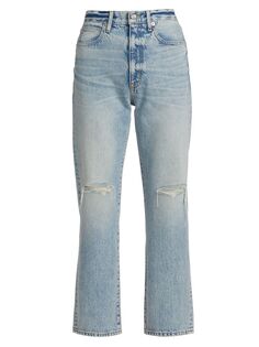 Расклешенные джинсы с эффектом потертости London SLVRLAKE