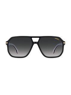 Квадратные пластиковые солнцезащитные очки 59 мм Carrera, черный