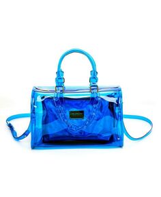 Прозрачная сумка-бочонок с цепочкой LIKE DREAMS, синий