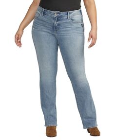 Узкие джинсы Bootcut Elyse со средней посадкой больших размеров Silver Jeans Co.
