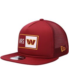 Мужская бордовая кепка Washington Commanders Balanced 9FIFTY Trucker Snapback New Era