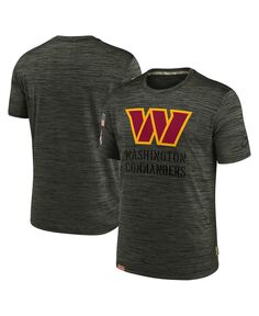 Мужская коричневая футболка Washington Commanders 2022 Salute to Service Velocity Team Nike
