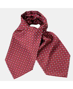 Spoleto — шелковый галстук Ascot для мужчин — красный Elizabetta
