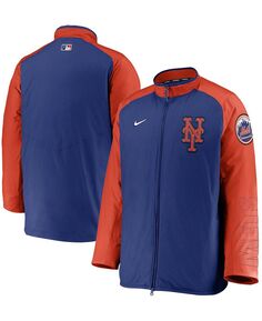 Мужская куртка Royal, оранжевая с молнией во всю длину New York Mets Authentic Collection Dugout Nike