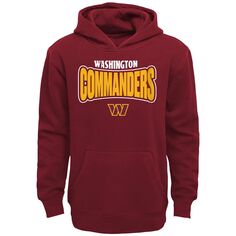 Молодежный пуловер с капюшоном Washington Commanders Draft Pick бордового цвета Outerstuff