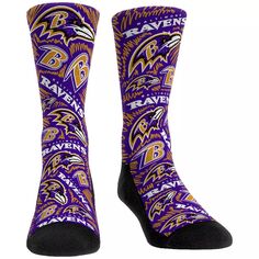 Молодежные носки Rock Em Носки команды Baltimore Ravens с эскизом логотипа Unbranded