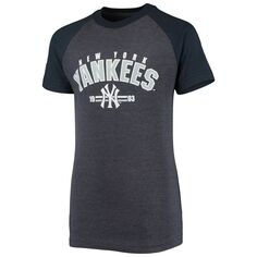Темно-синяя футболка с принтом Youth Stitches New York Yankees реглан Stitches