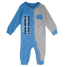 Двухцветная пижама для младенцев, светло-голубая/вересково-серая, North Carolina Tar Heels, полупериод Outerstuff