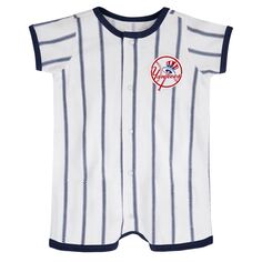 Белый/темно-синий джемпер с короткими рукавами для новорожденных New York Yankees Power Hitter Outerstuff