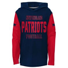 Молодежная футболка с капюшоном и длинными рукавами New England Patriots Heritage Outerstuff