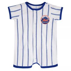 Белый/королевский джемпер с короткими рукавами Newborn New York Mets Power Hitter Outerstuff