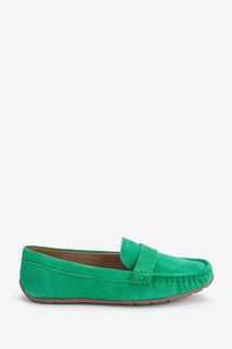 Кожаные туфли Forever Comfort для вождения Next, зеленый