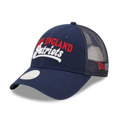Женская кепка New Era Navy New England Patriots Team Trucker 9FORTY Snapback New Era
