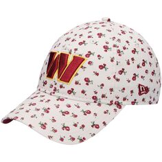 Женская регулируемая шляпа New Era Cream Washington Commanders с цветочным принтом Ivy 9TWENTY New Era