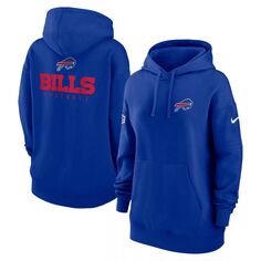 Женский флисовый пуловер с капюшоном Nike Royal Buffalo Bills 2023 Sideline Club Nike