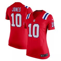 Женская красная игровая майка Nike Mac Jones New England Patriots Nike