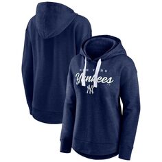 Женский пуловер с капюшоном Fanatics темно-синего цвета с вереском New York Yankees Fanatics