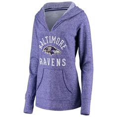 Женский фиолетовый пуловер с капюшоном Fanatics Baltimore Ravens Doubleface Slub Fanatics