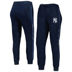 Женские темно-синие брюки-джоггеры The Wild Collective New York Yankees с мраморным рисунком Unbranded