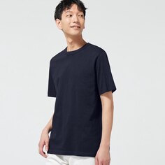 Хлопковая футболка с круглым вырезом GU, темно-синий