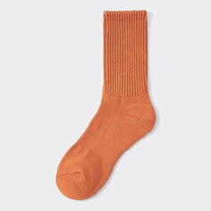 Стильные носки в рубчик с подогревом GU, оранжевый