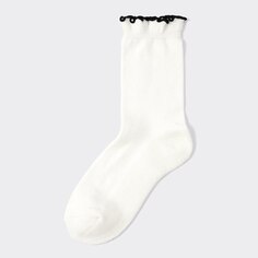 Стильные теплые носки с мягким ворсом GU, белый