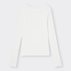 Стиль: футболка с длинным рукавом Heat Rib + E GU, белый