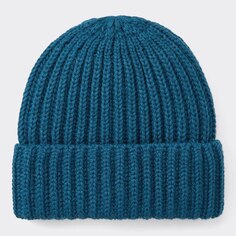 Стильная шапка с подогревом GU, синий