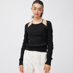 Многослойный свитер +E GU, черный