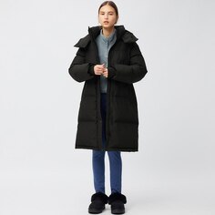 Длинное пальто с супертепловой подкладкой +X GU, черный
