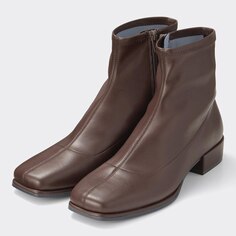 Ультраэластичные ботинки на низком каблуке GU, коричневый