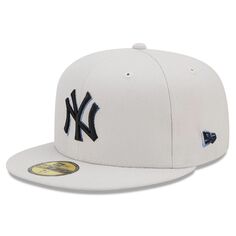 Мужская облегающая шляпа New Era цвета хаки New York Yankees Stone Dim 59FIFTY