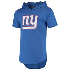 Мужская футболка с капюшоном и логотипом Majestic Threads Royal New York Giants Primary Tri-Blend
