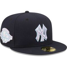 Мужская темно-синяя кепка New Era New York Yankees в честь 100-летия лаванды 59FIFTY