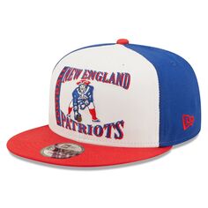 Мужская кепка New Era белого/красного цвета New England Patriots Retro Sport 9FIFTY Snapback