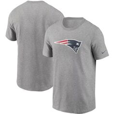 Мужская серая футболка с логотипом Nike Heathered New England Patriots Primary