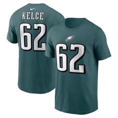 Мужская футболка Nike Jason Kelce Midnight Green Philadelphia Eagles с именем и номером игрока