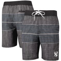 Мужские плавки G-III Sports от Carl Banks Charcoal New York Yankees Horizon Volley плавки